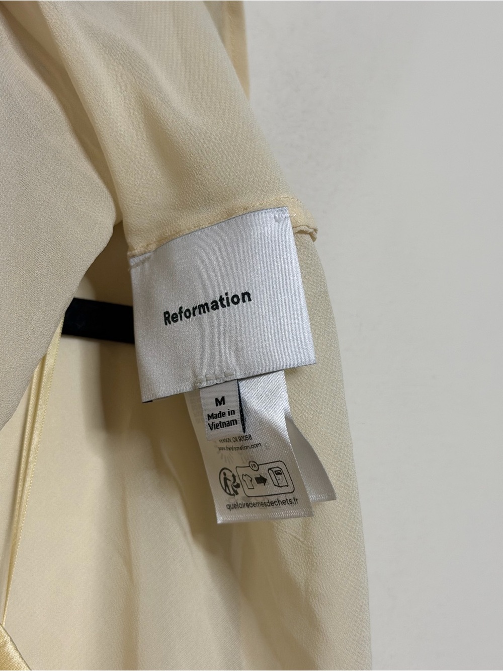 Reformation Lilibeth Silk Dress in Blonde - Picture 10 of 12